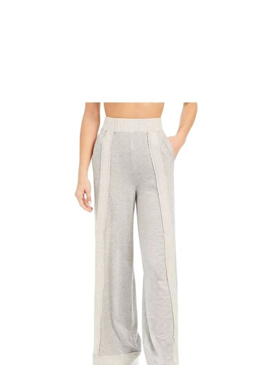 Free People Pants - Free People Embers Wide-Leg Pants Heather Gray Women's XS Oversized Athleisure